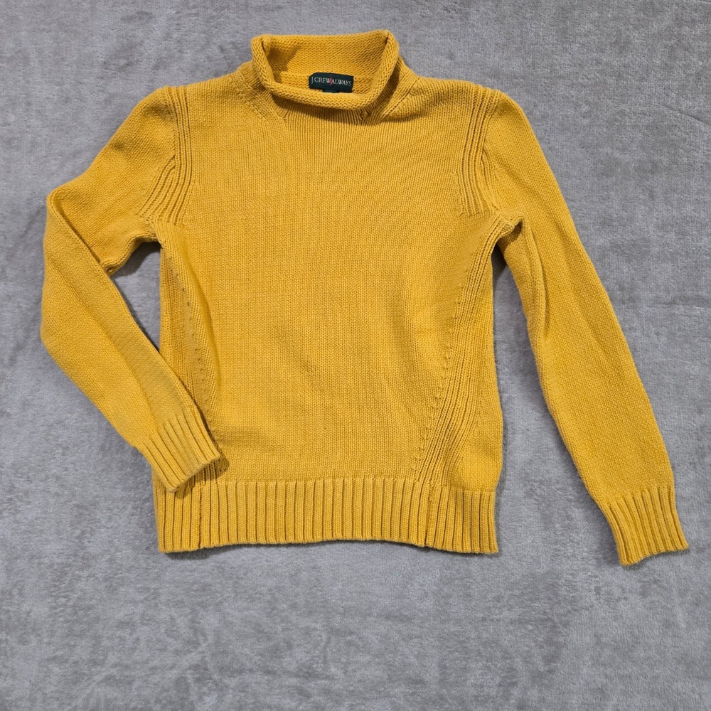 J.Crew Always Roll Neck Sweater Small Chunky Knit Fall Heritage Collegiate